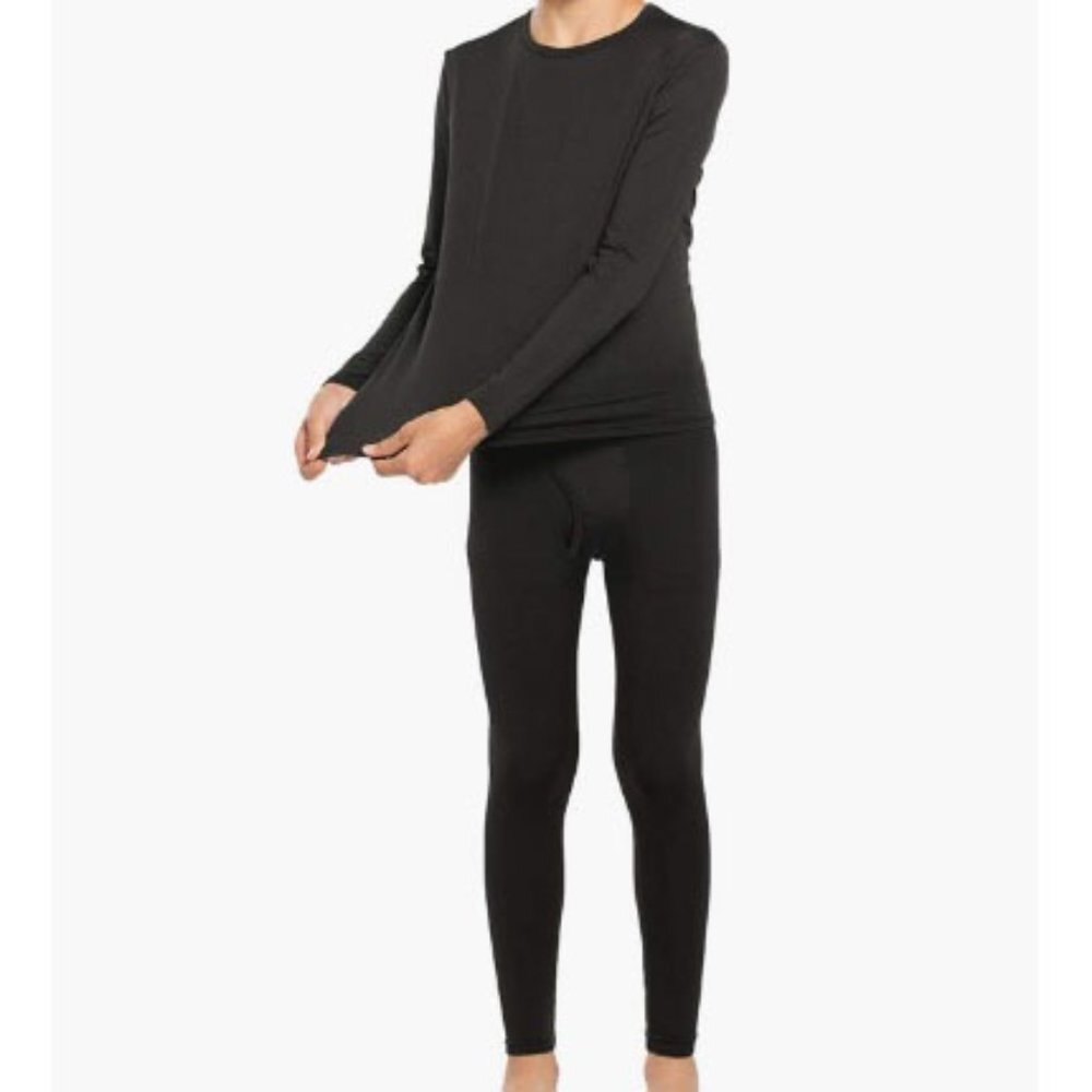 New ViCherub Black Boys Thermal Underwear Set XS